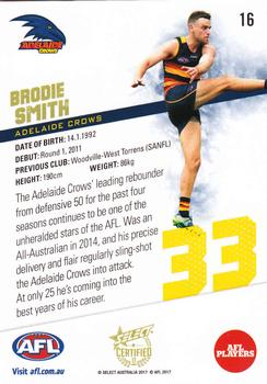 2017 Select Certified #16 Brodie Smith Back